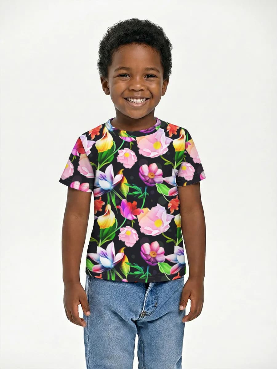 Basic Baumwoll-T-Shirt Jungen