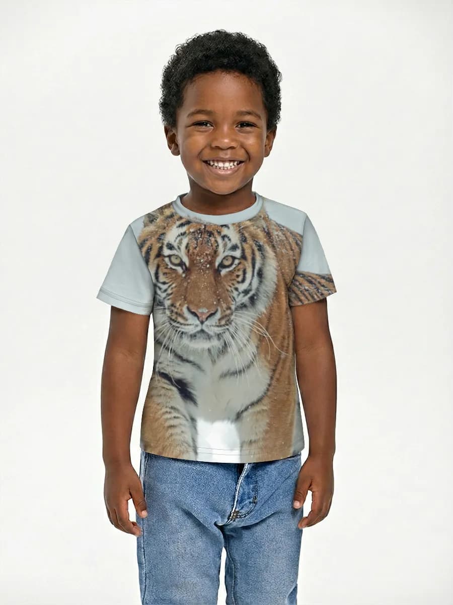Boys' basic cotton T-shirt