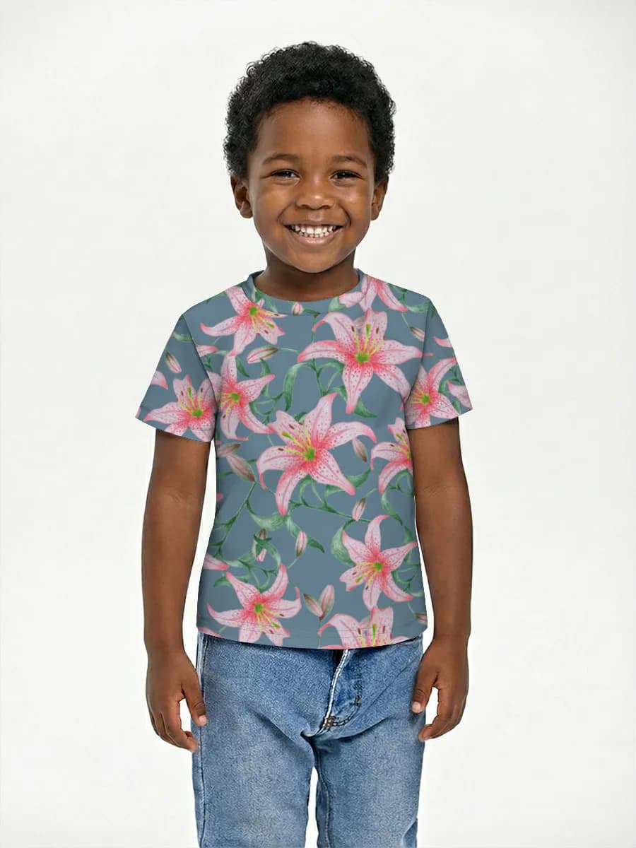 Basic Baumwoll-T-Shirt Jungen