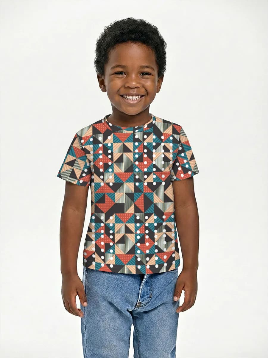 Boys' basic cotton T-shirt