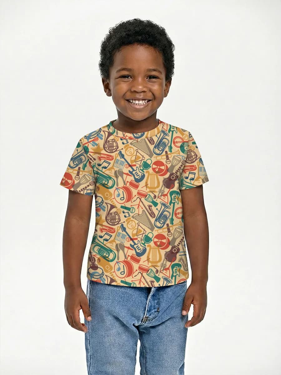 Boys' basic cotton T-shirt