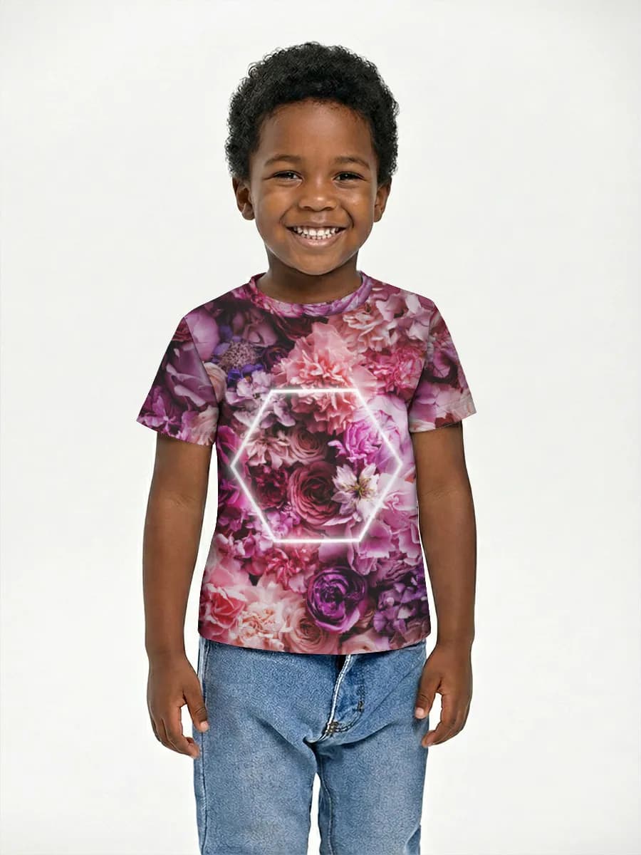 Boys' basic cotton T-shirt