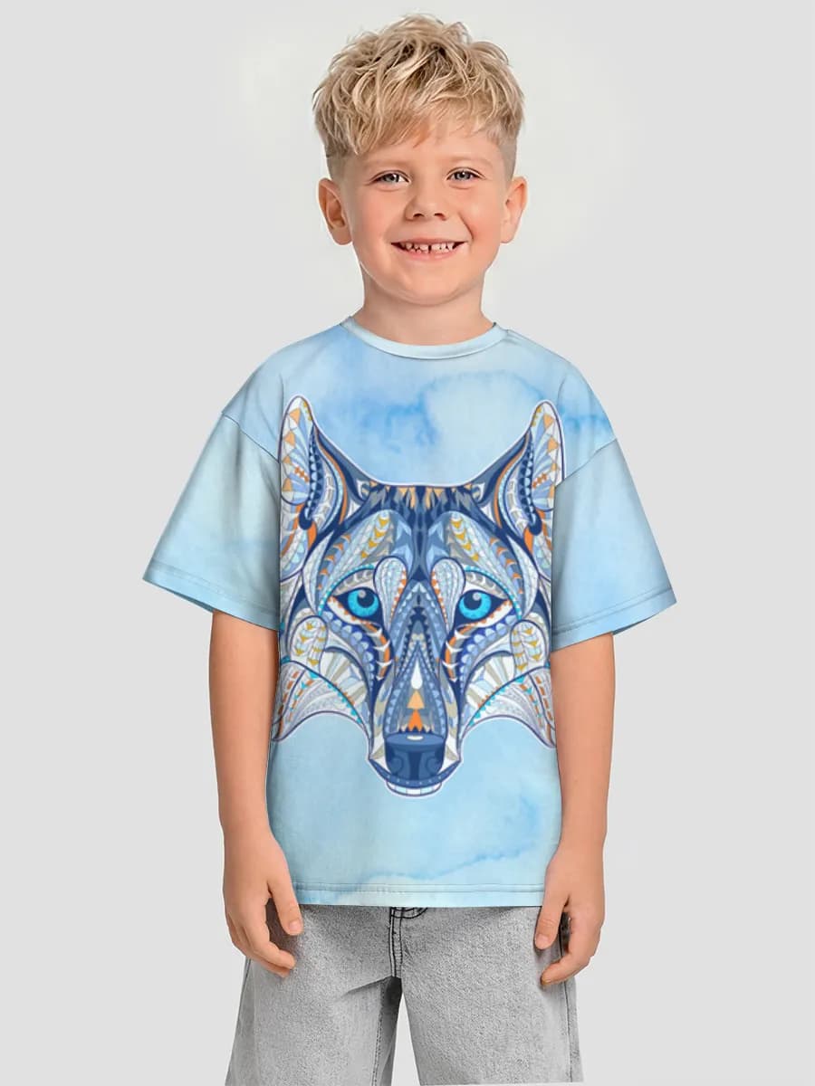 Boys' oversized cotton T-shirt