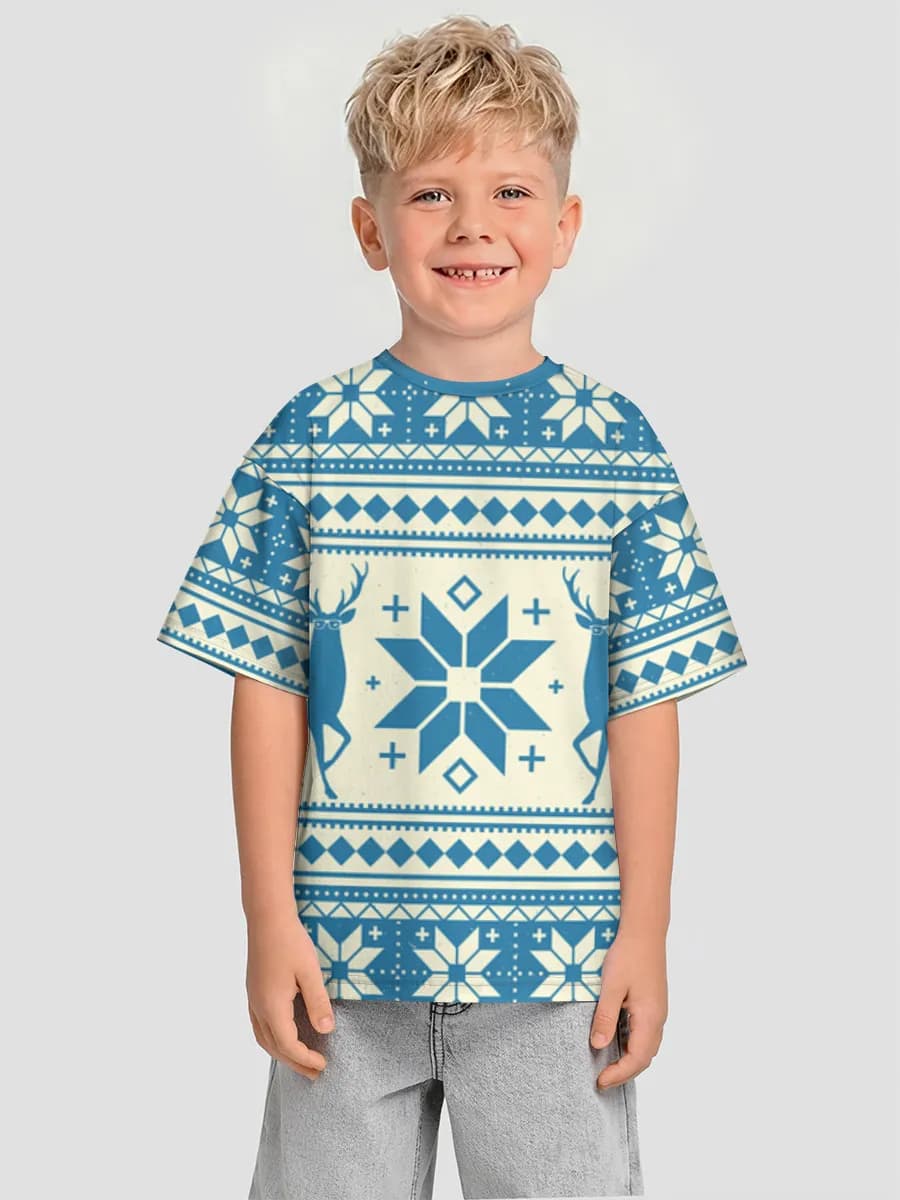 Boys' oversized cotton T-shirt