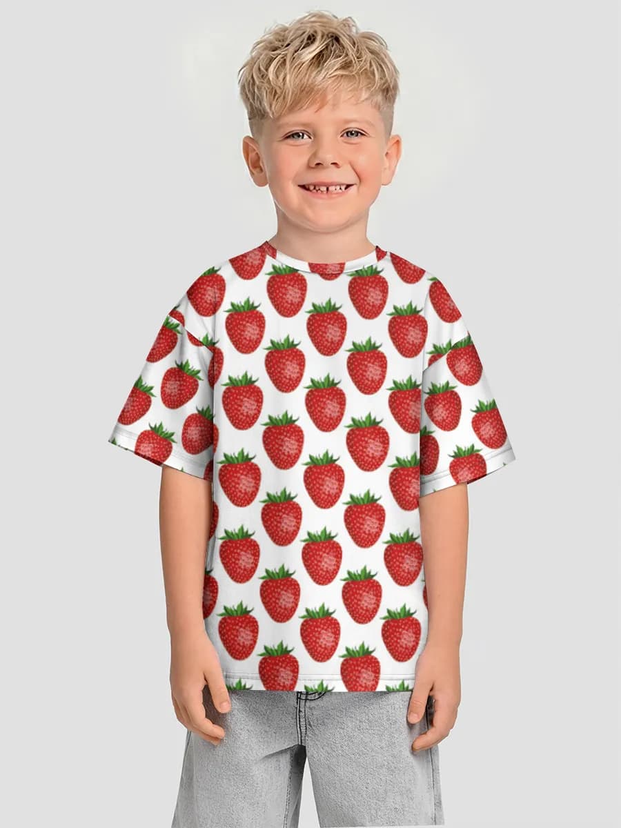 Boys' oversized cotton T-shirt
