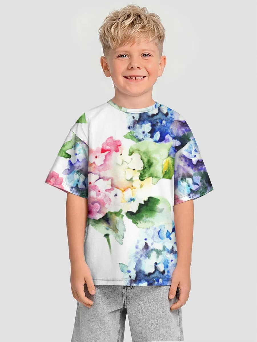 Boys' oversized cotton T-shirt