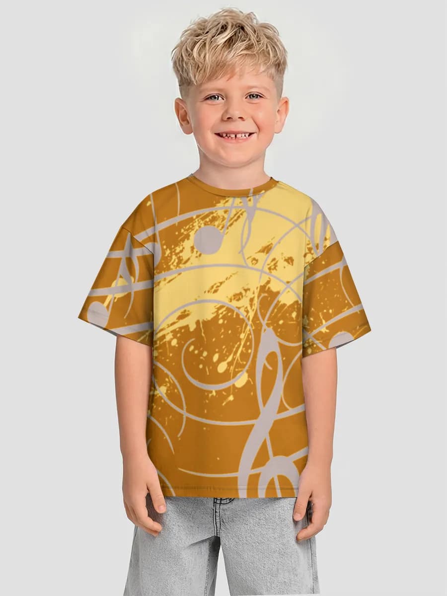 Boys' oversized cotton T-shirt