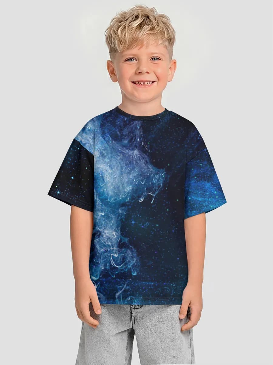 Boys' oversized cotton T-shirt