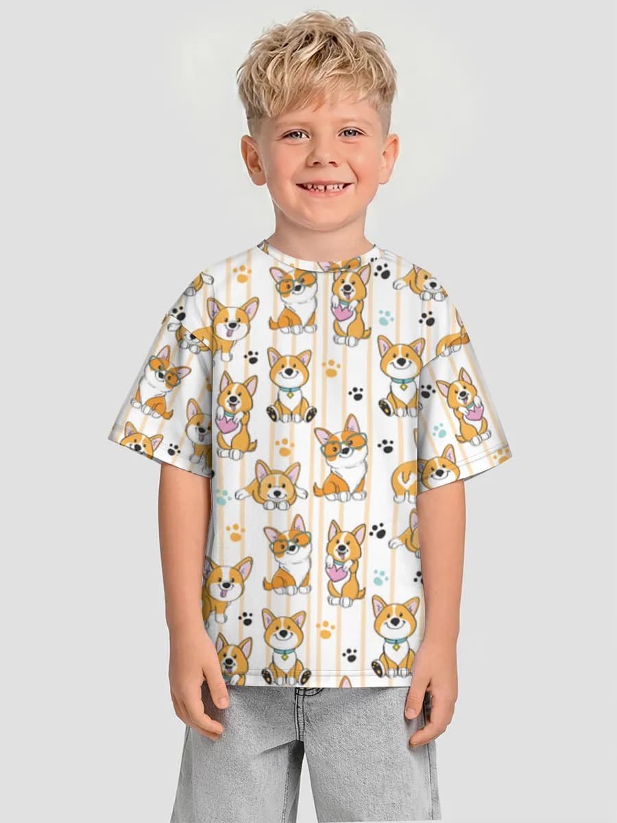 Boys' oversized cotton T-shirt