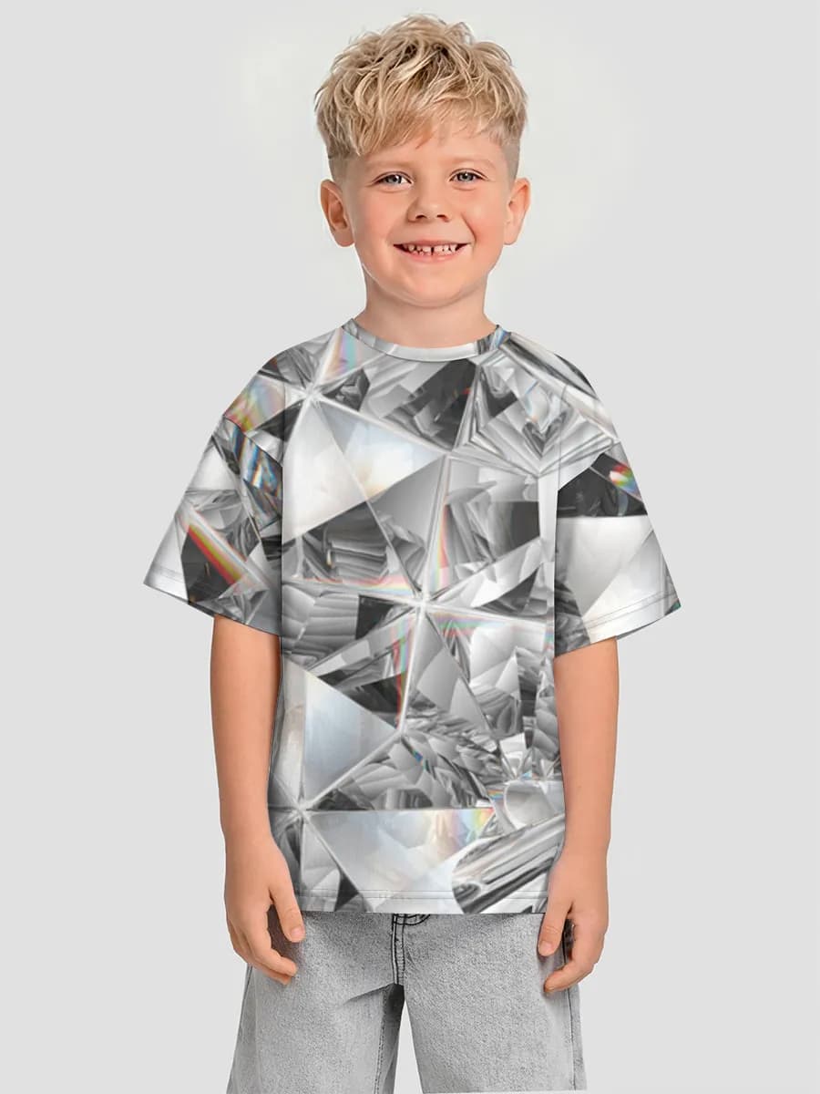 Boys' oversized cotton T-shirt