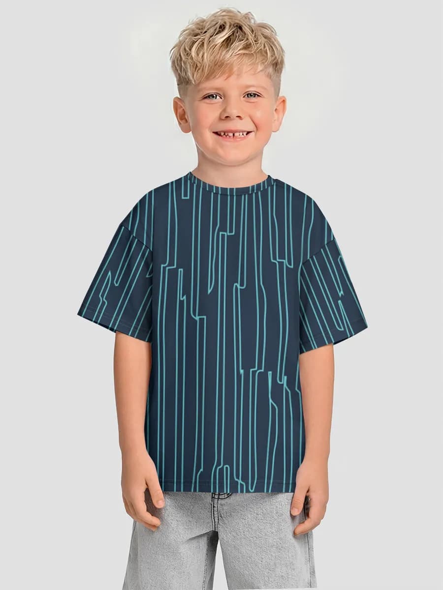 Oversized Baumwoll-T-Shirt Jungen
