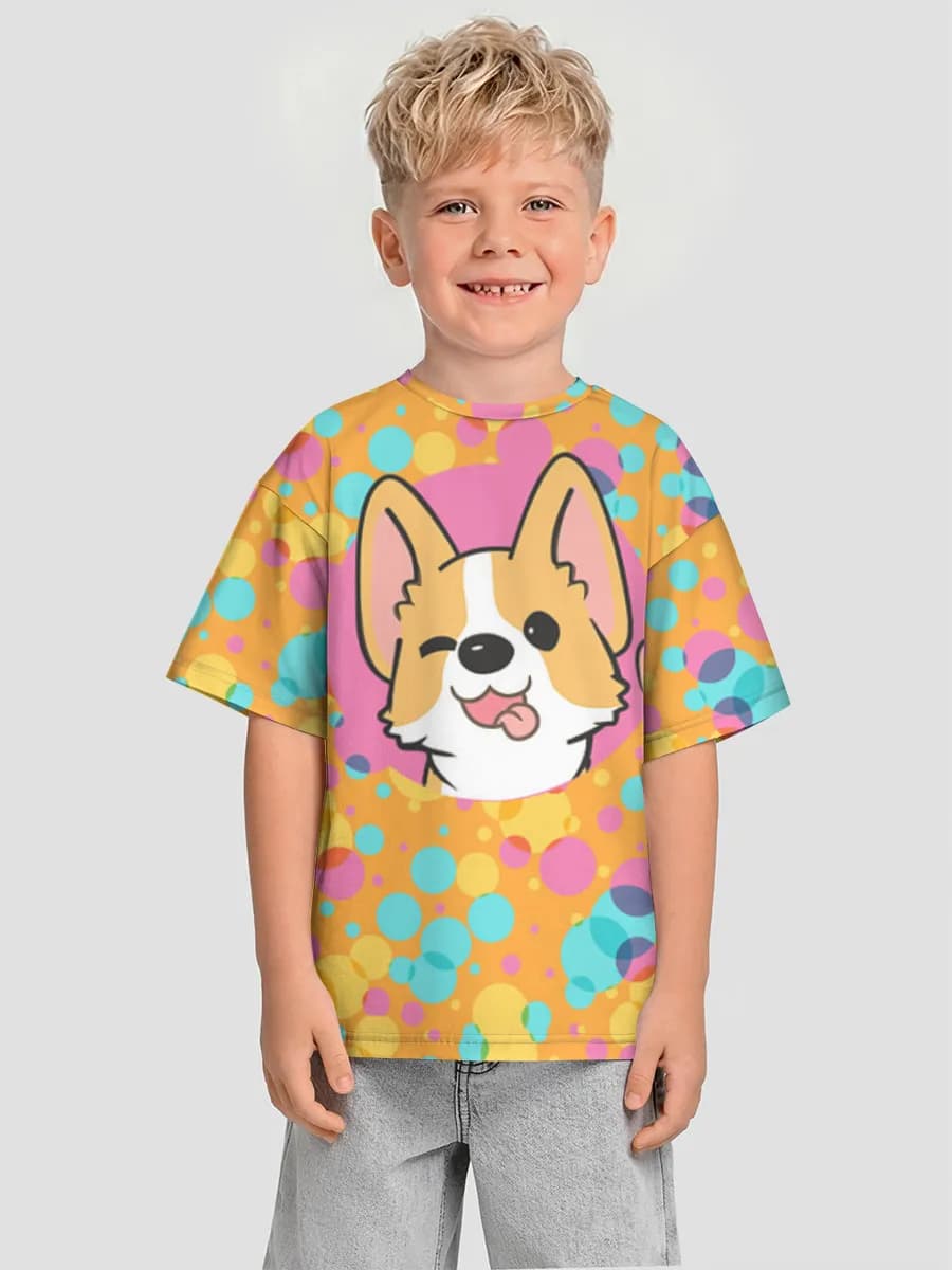 Boys' oversized cotton T-shirt