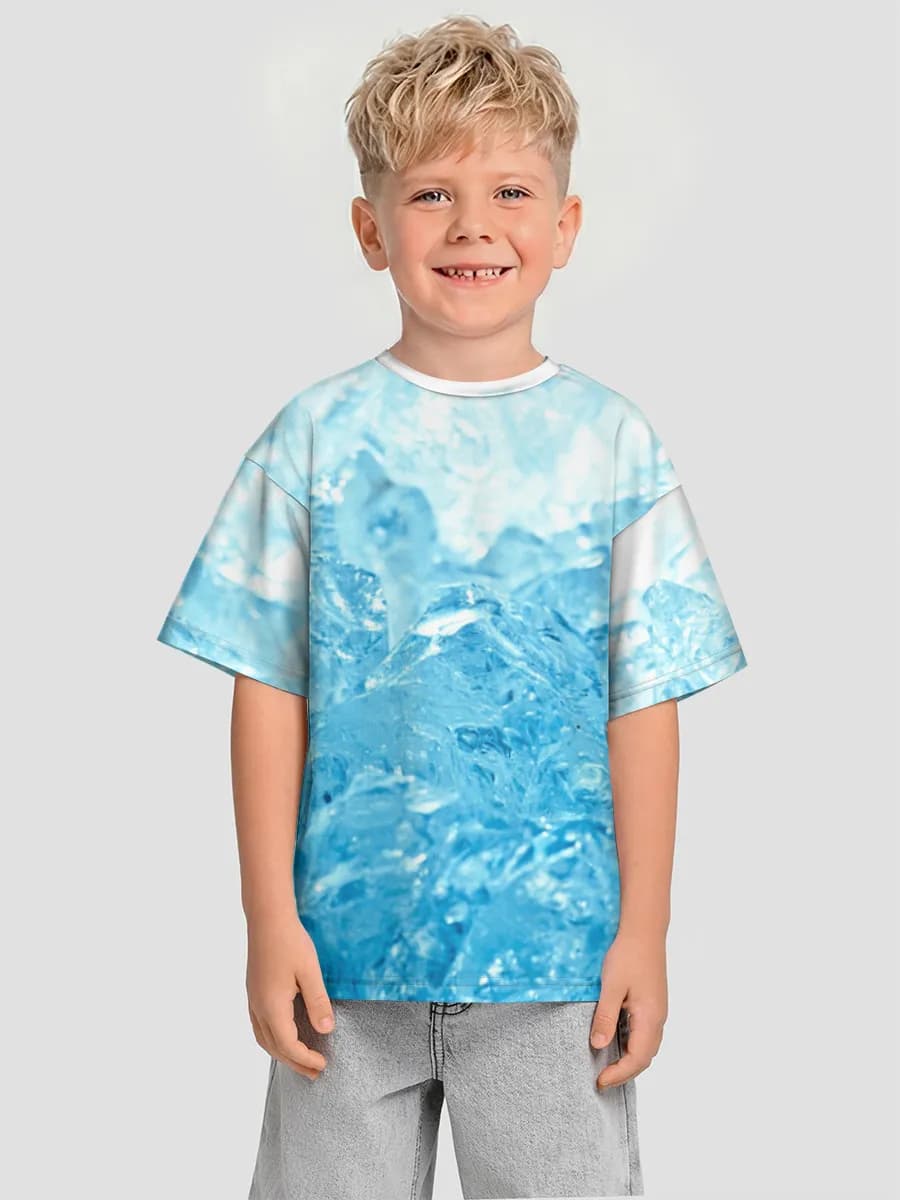Boys' oversized cotton T-shirt