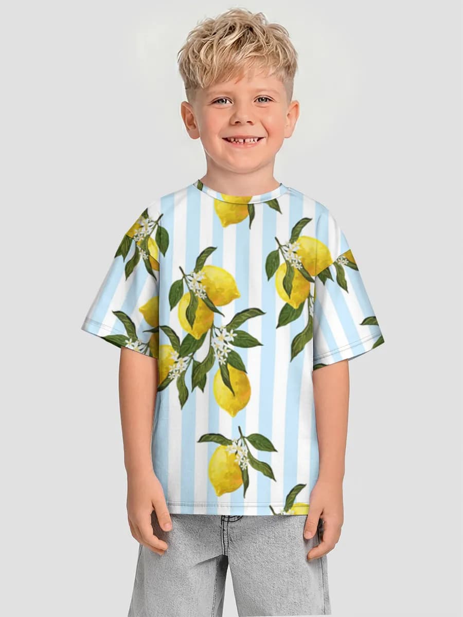 Boys' oversized cotton T-shirt