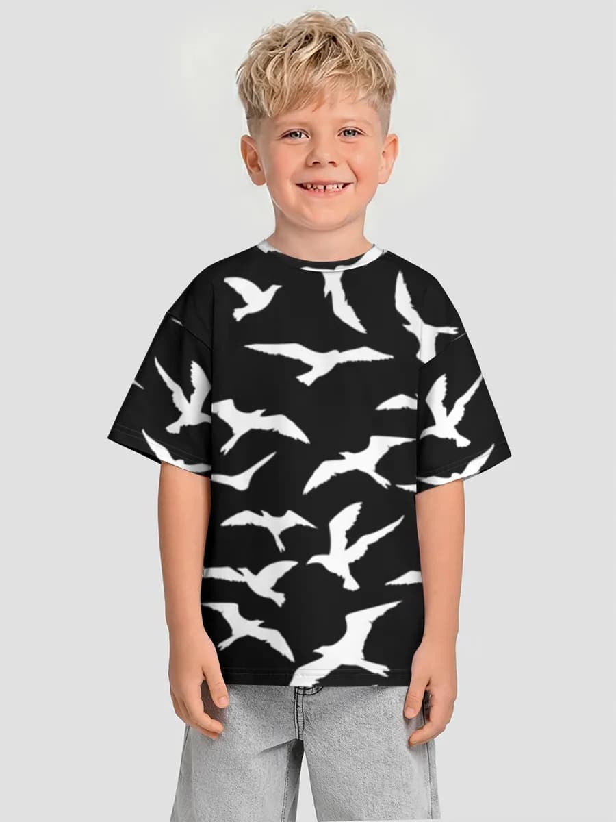 Boys' oversized cotton T-shirt