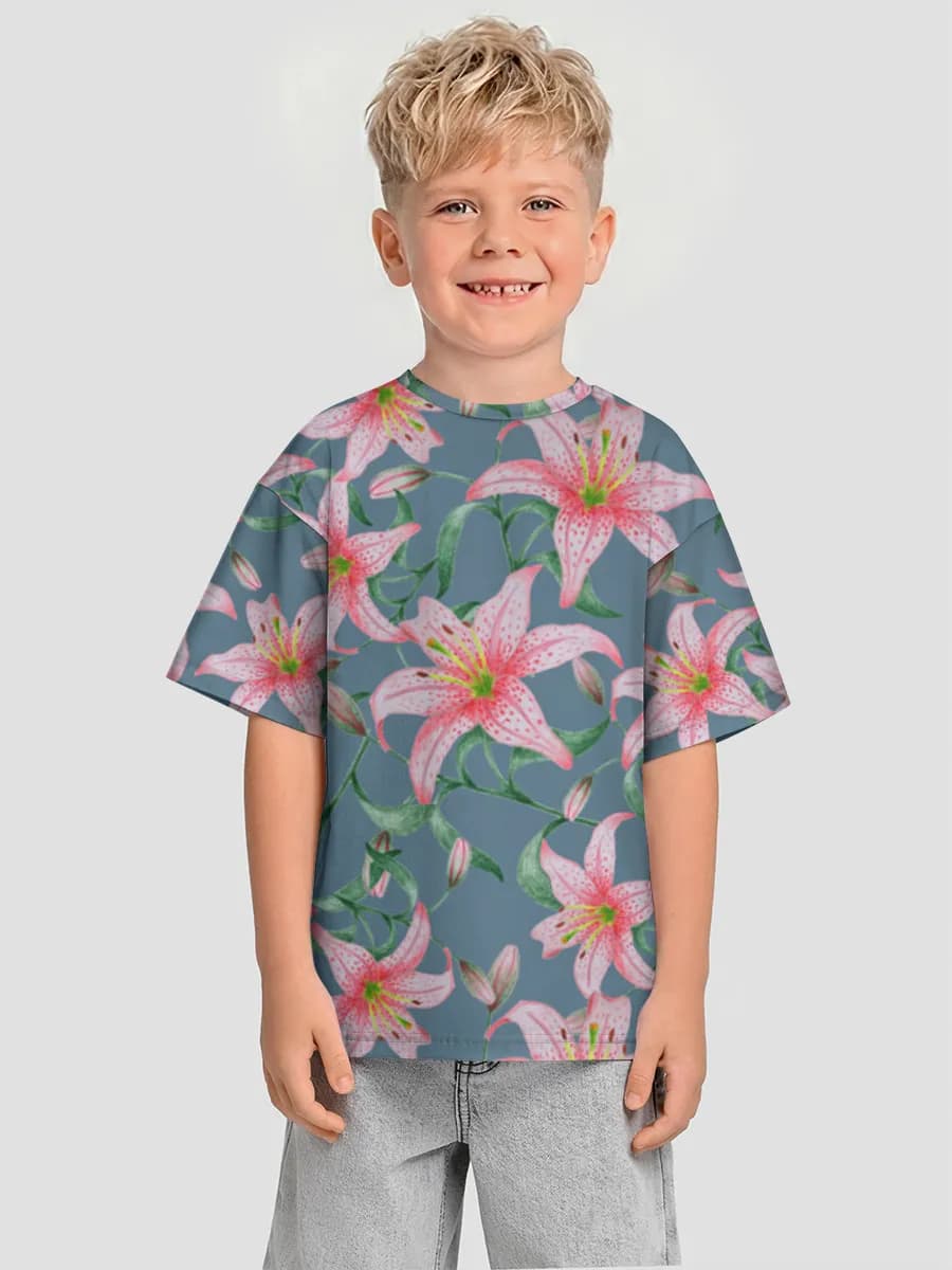 Oversized Baumwoll-T-Shirt Jungen