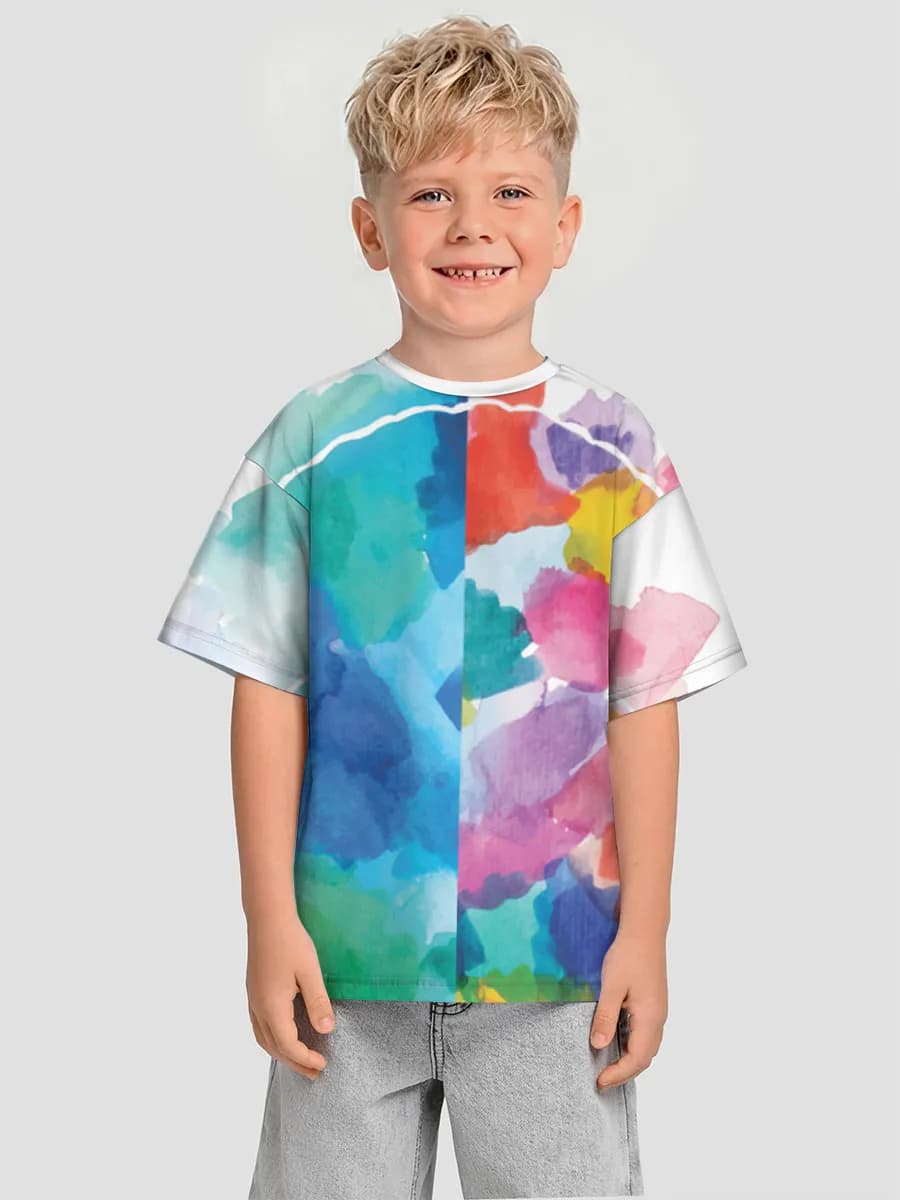 Boys' oversized cotton T-shirt