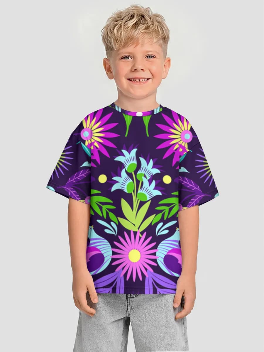 Oversized Baumwoll-T-Shirt Jungen