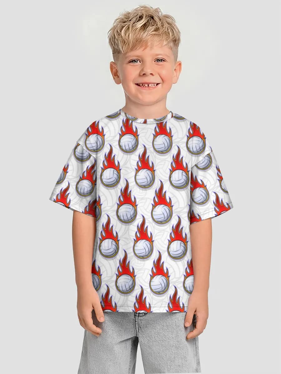 Boys' oversized cotton T-shirt