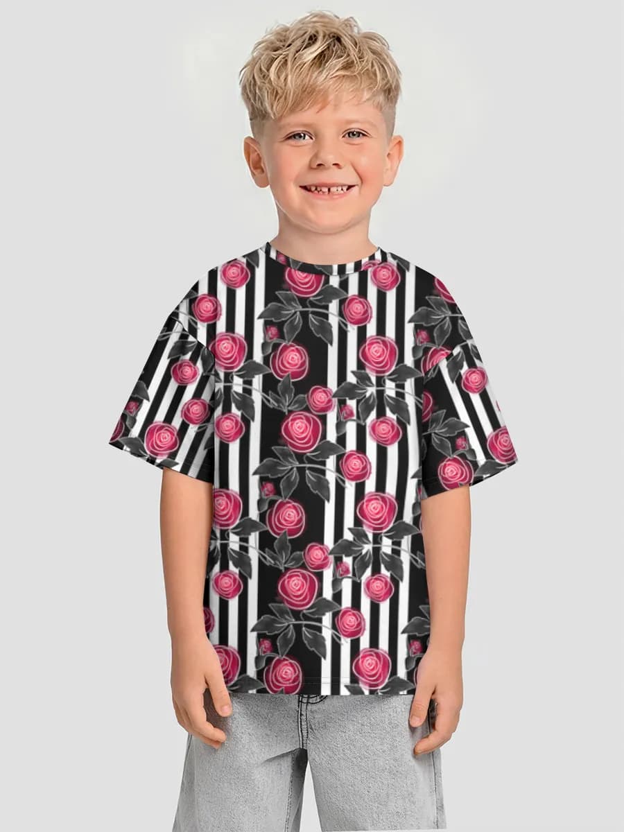 Boys' oversized cotton T-shirt