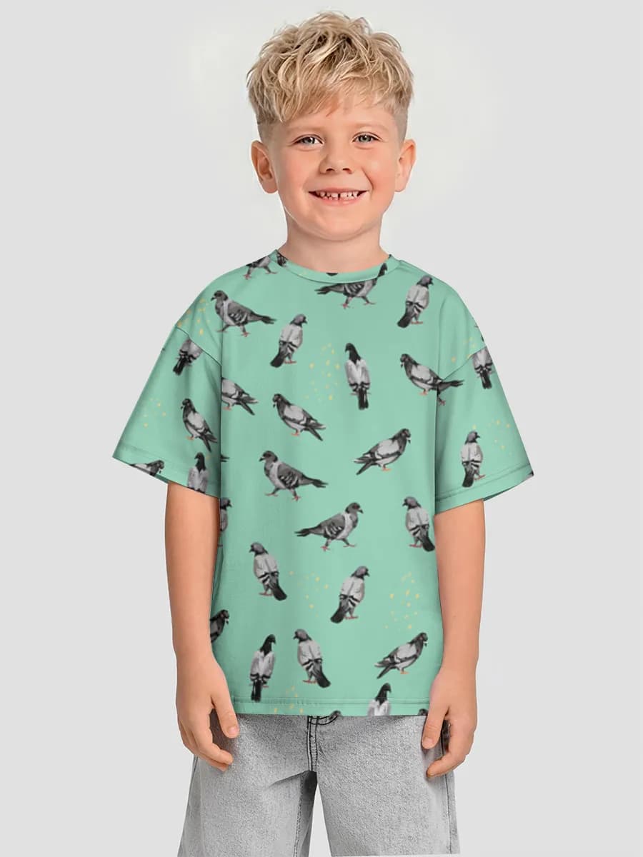 Boys' oversized cotton T-shirt