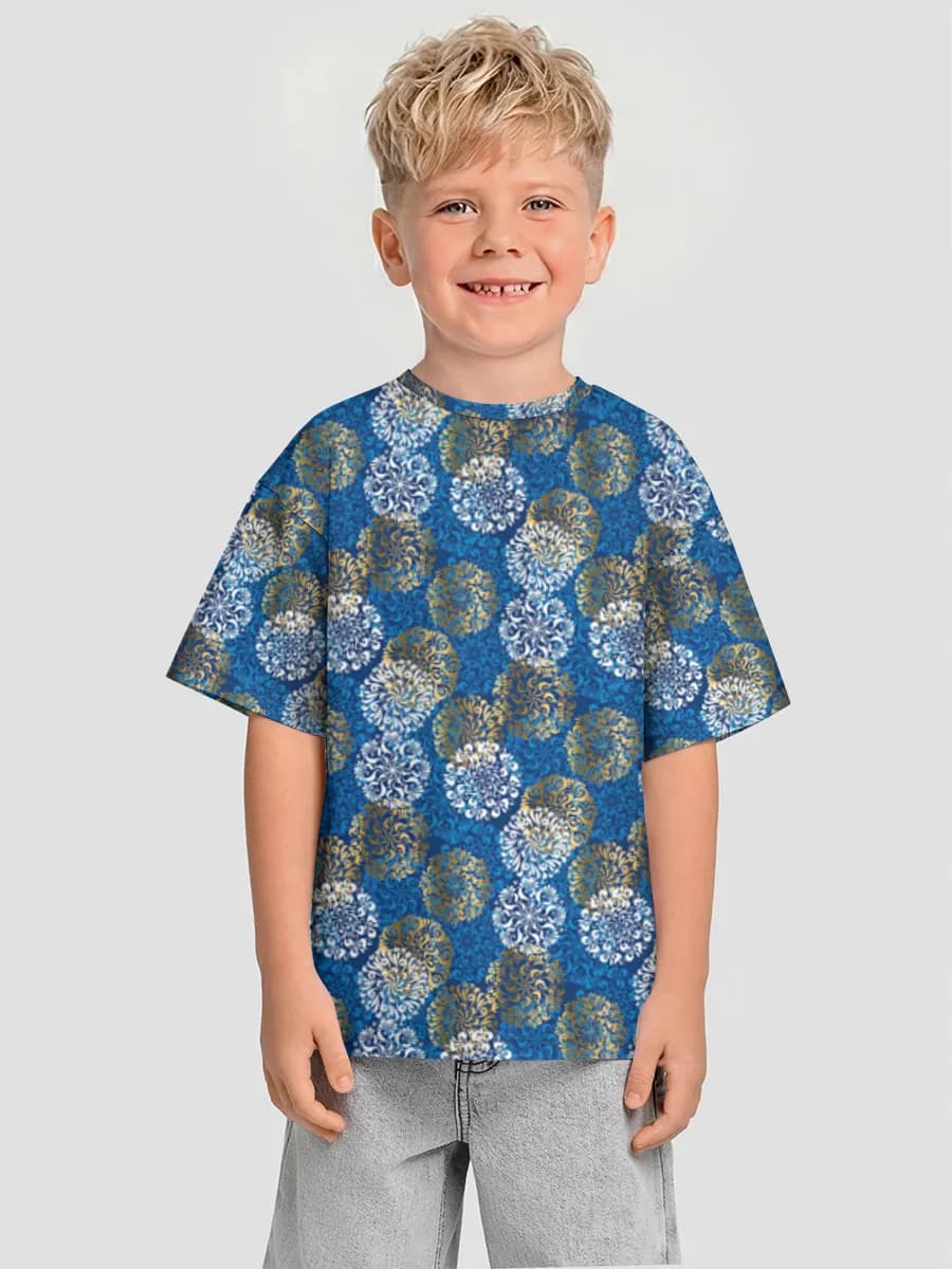 Boys' oversized cotton T-shirt