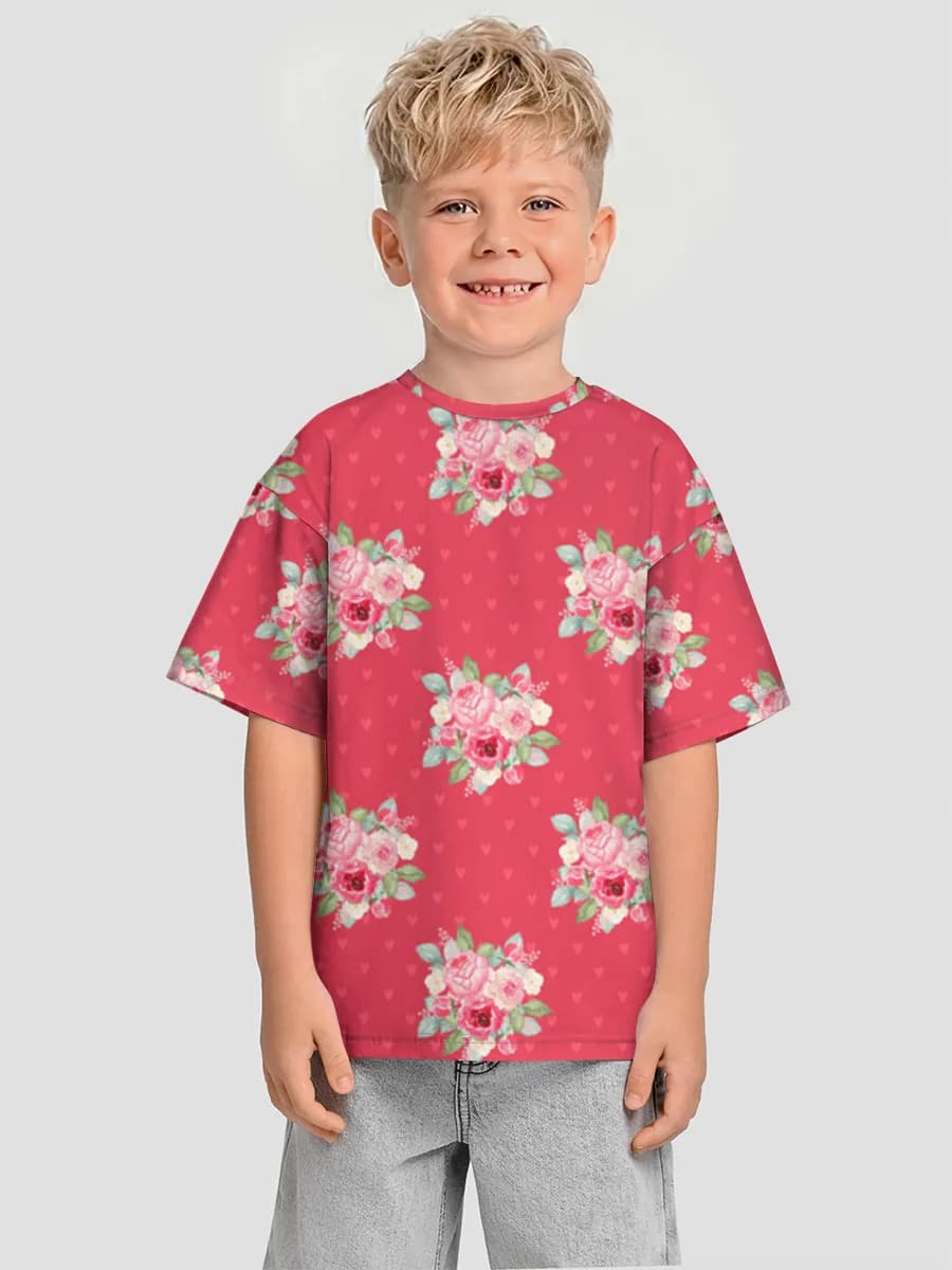 Boys' oversized cotton T-shirt
