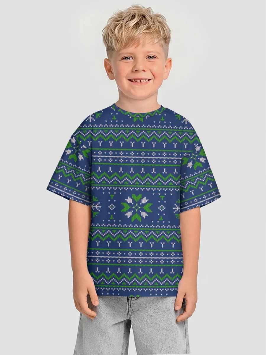 Boys' oversized cotton T-shirt