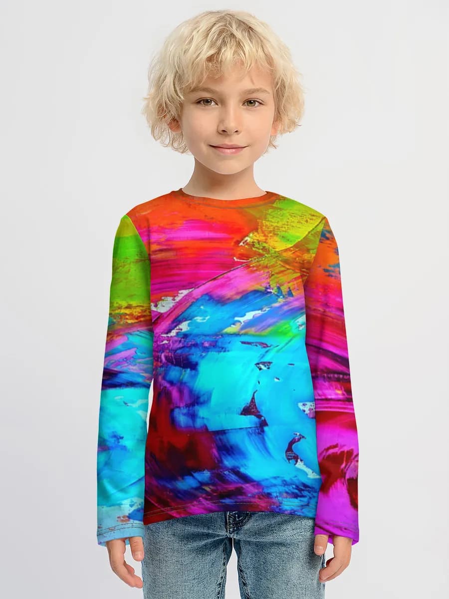 Boys' cotton long sleeve shirt