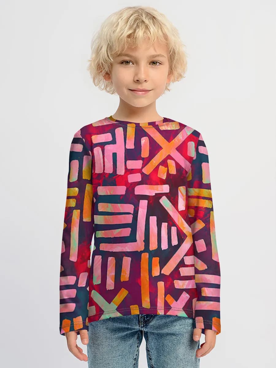 Baumwoll-Langarmshirt Jungen