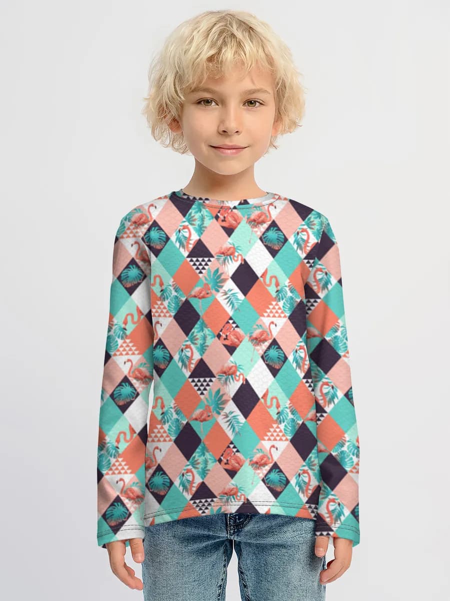 Boys' cotton long sleeve shirt