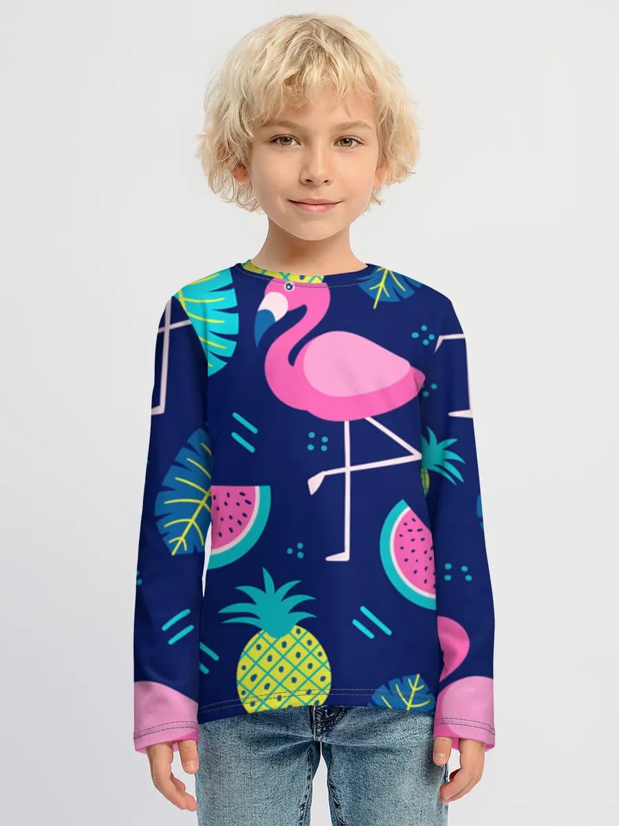 Boys' cotton long sleeve shirt