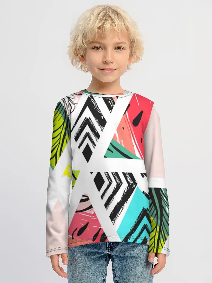 Boys' cotton long sleeve shirt