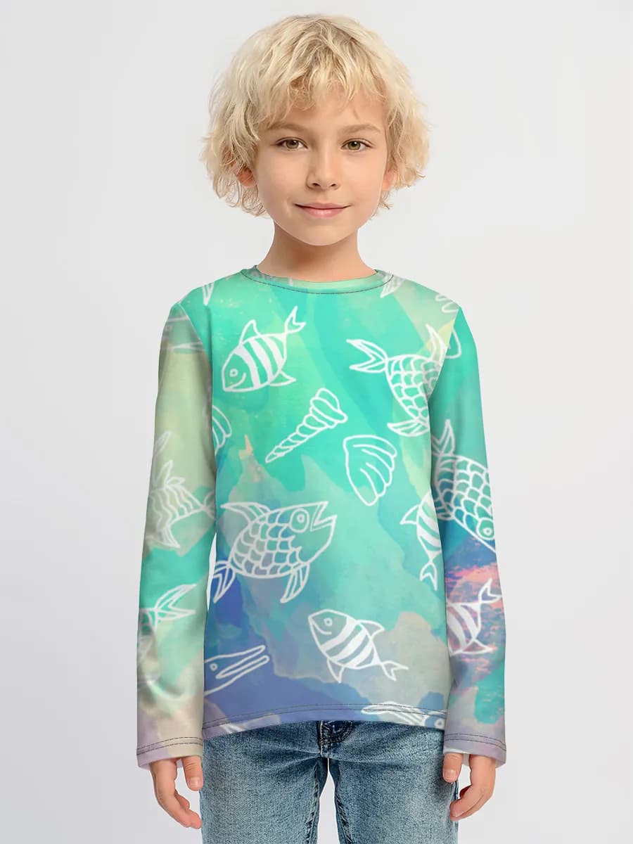 Boys' cotton long sleeve shirt