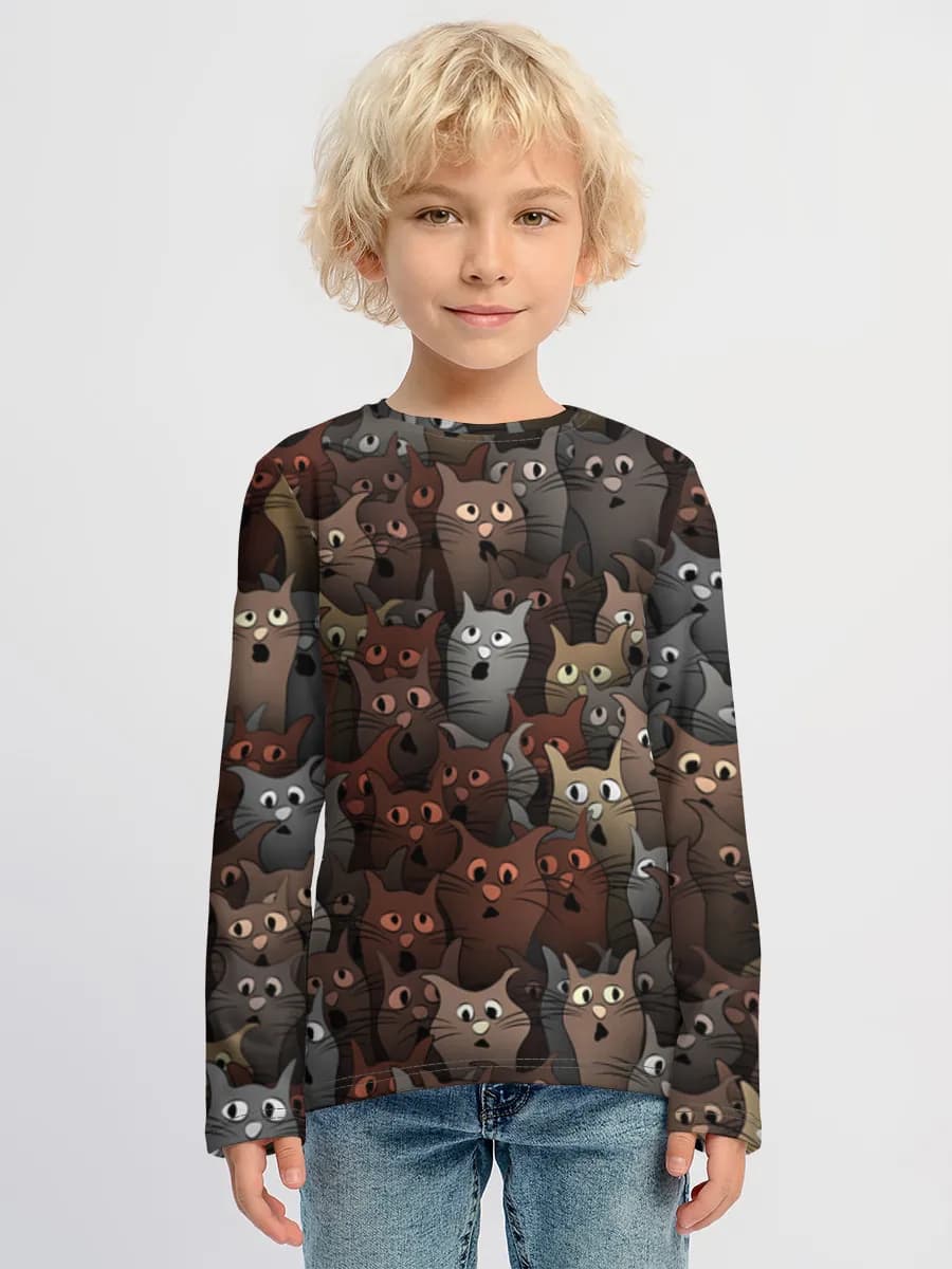 Boys' cotton long sleeve shirt