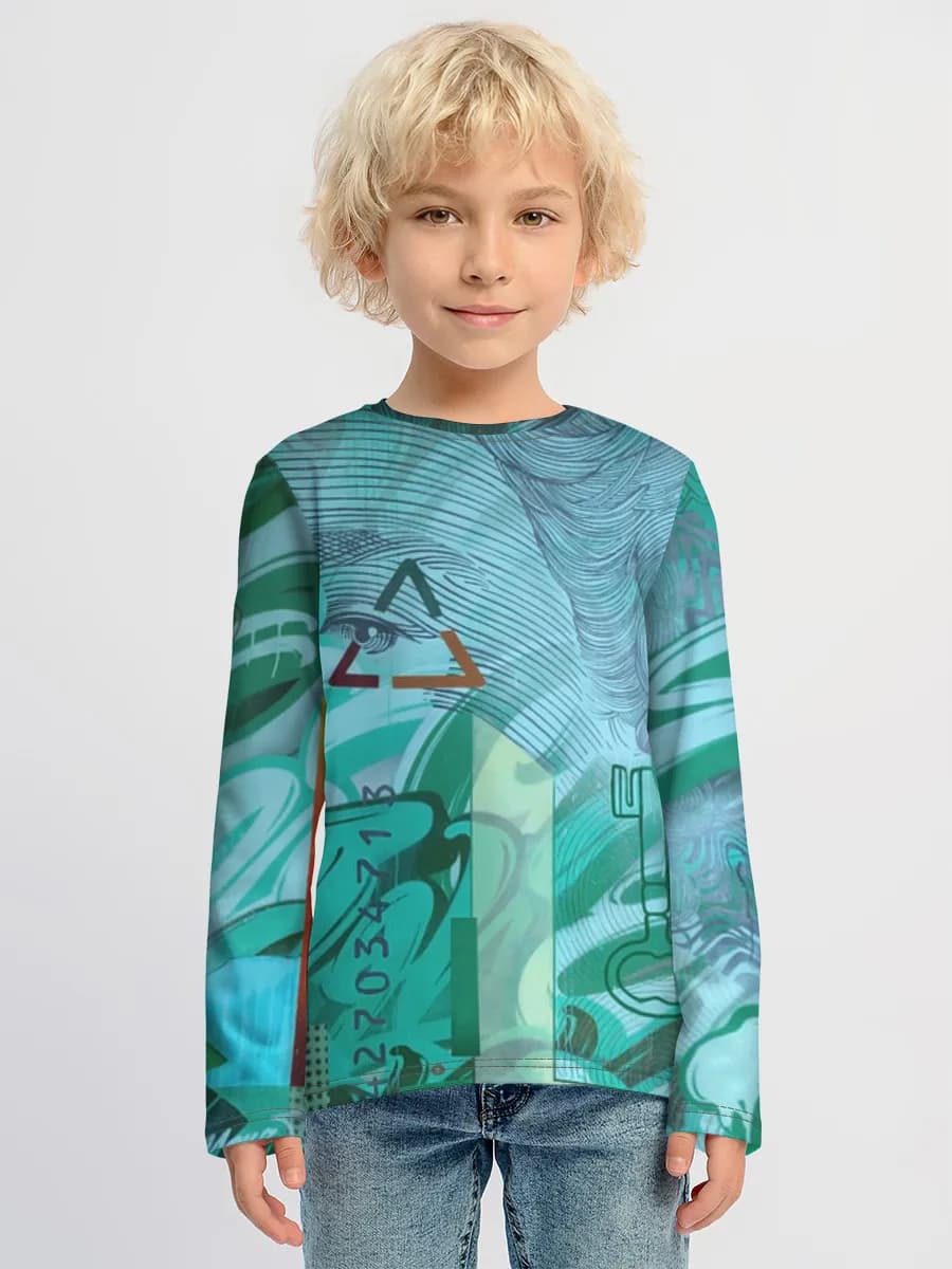 Boys' cotton long sleeve shirt