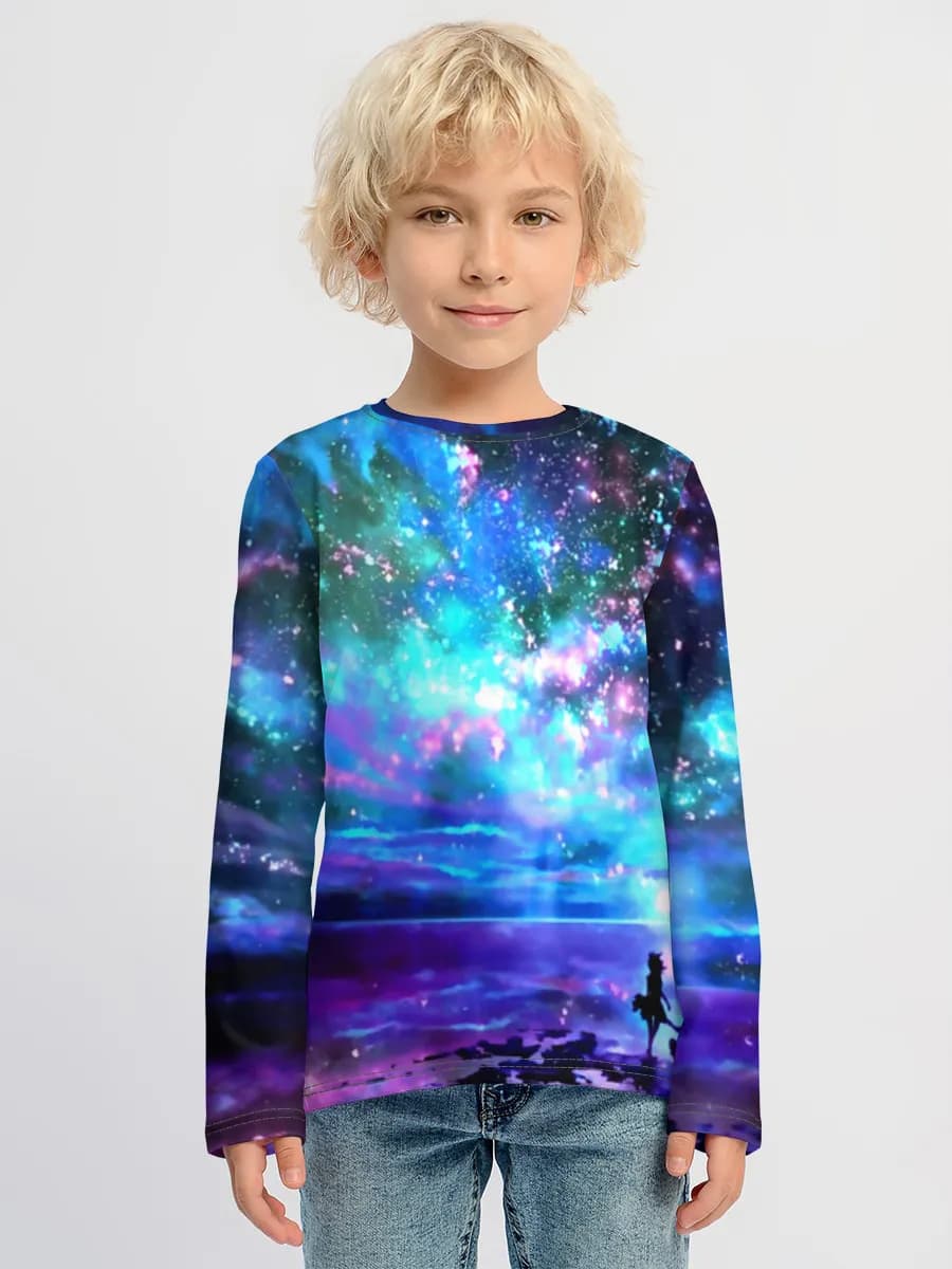 Boys' cotton long sleeve shirt