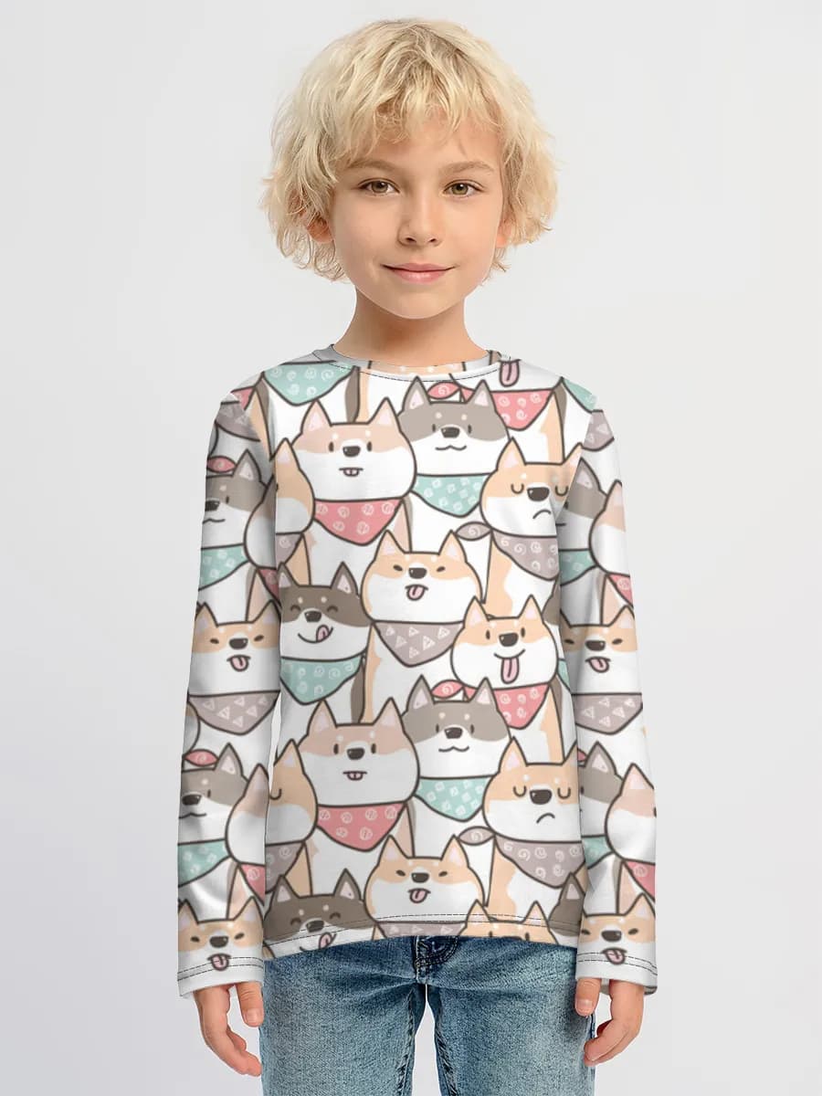 Boys' cotton long sleeve shirt
