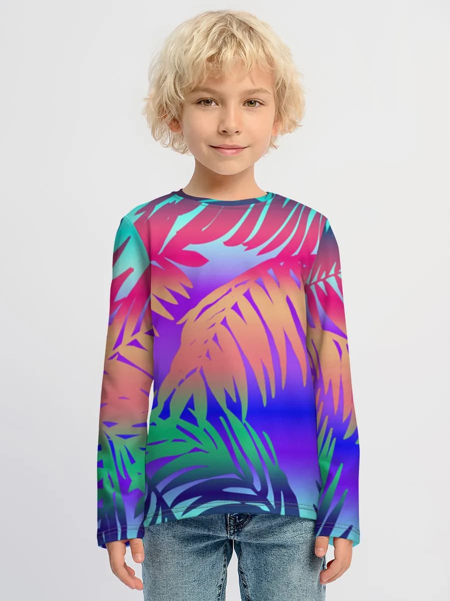 Boys' cotton long sleeve shirt