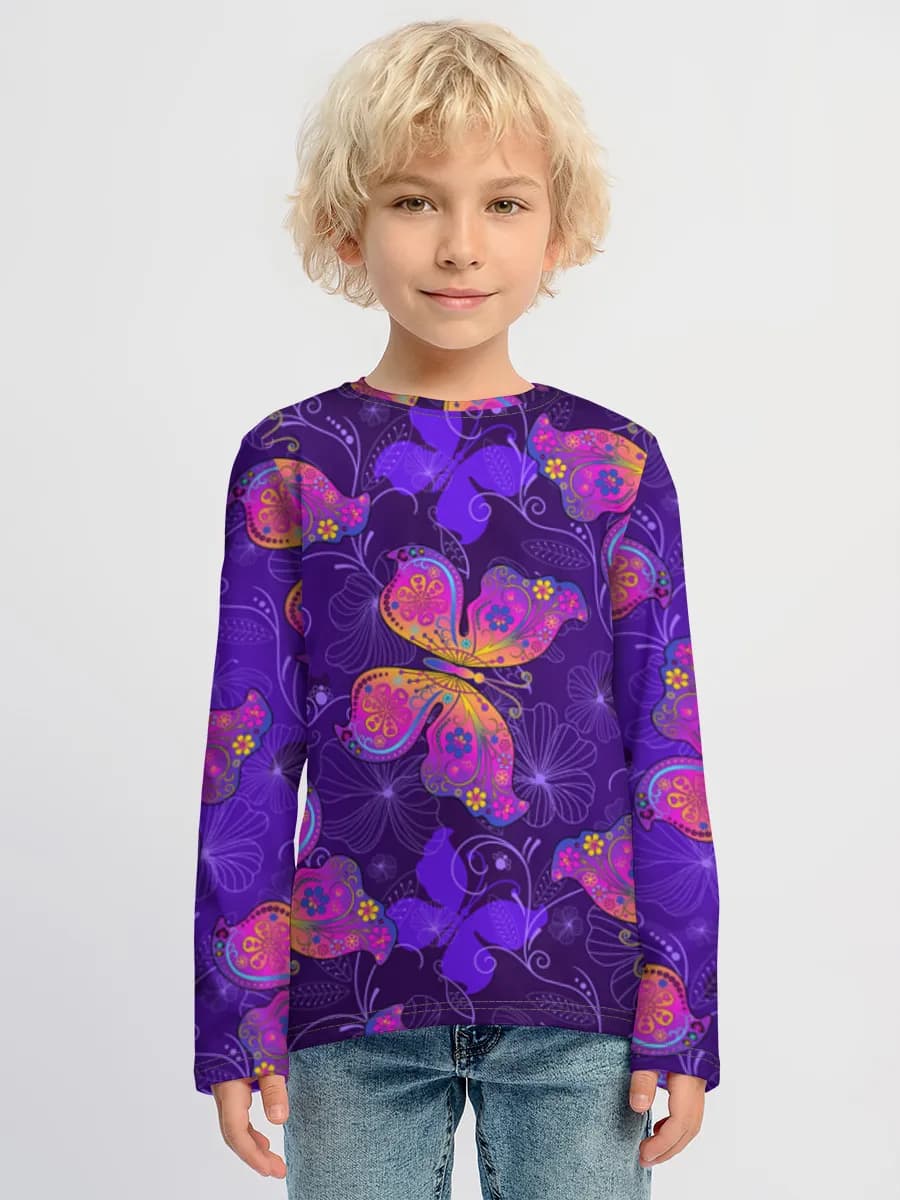 Baumwoll-Langarmshirt Jungen