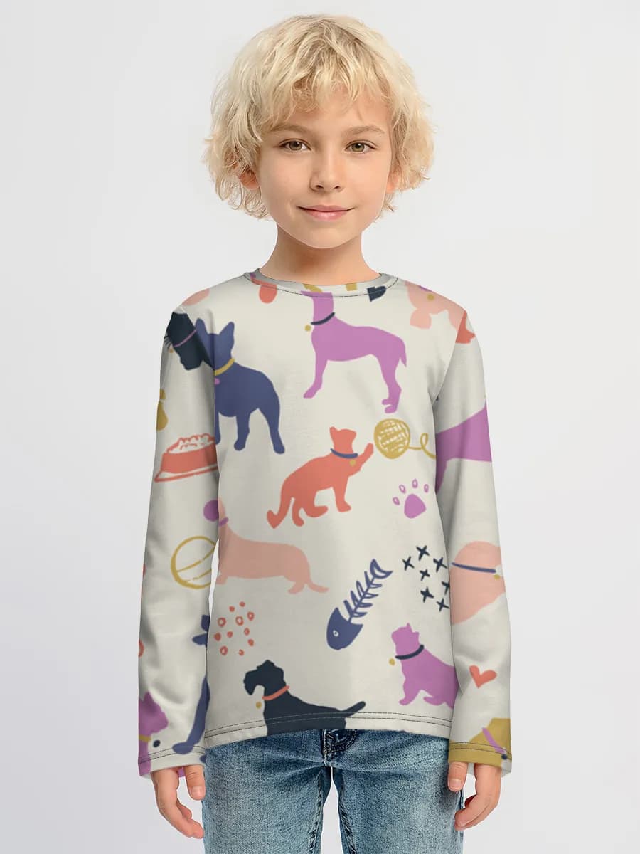 Camiseta Manga Larga de Algodón Niño