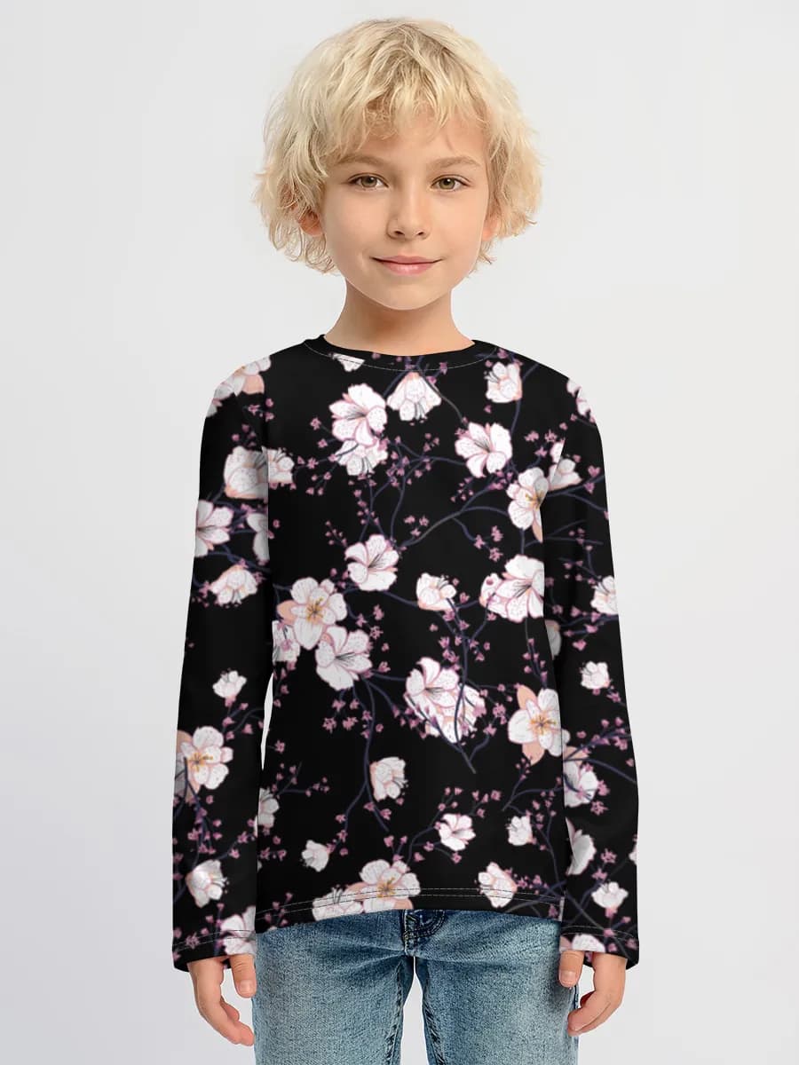 Baumwoll-Langarmshirt Jungen