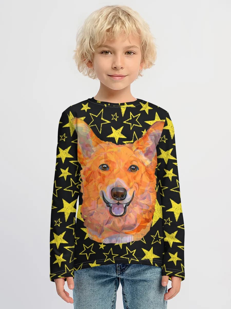 Boys' cotton long sleeve shirt