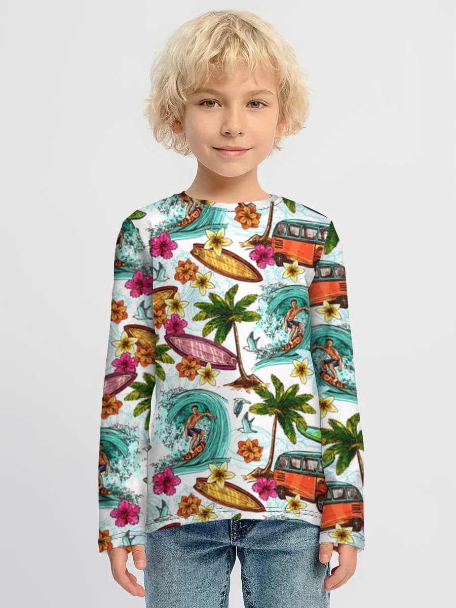 Boys' cotton long sleeve shirt