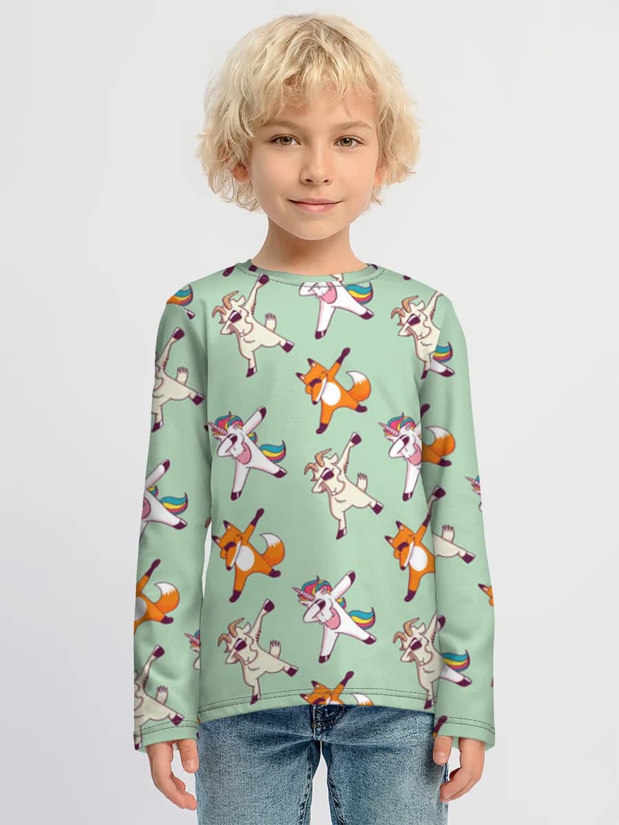 Boys' cotton long sleeve shirt
