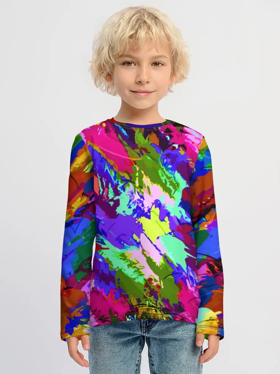 Boys' cotton long sleeve shirt