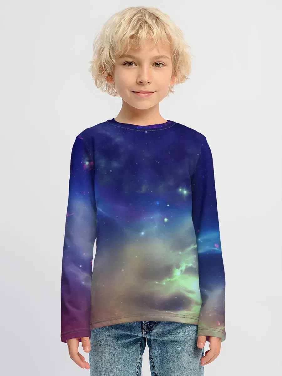Baumwoll-Langarmshirt Jungen