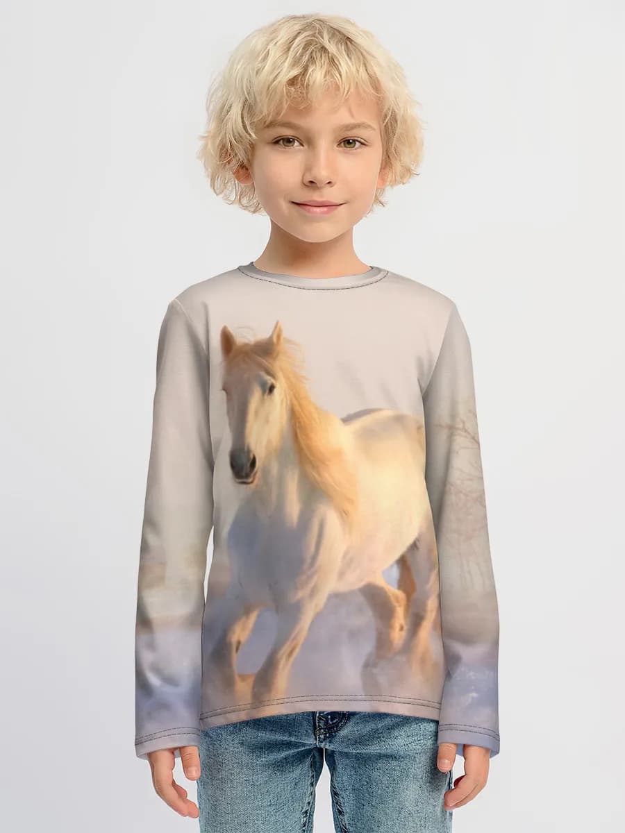 Boys' cotton long sleeve shirt
