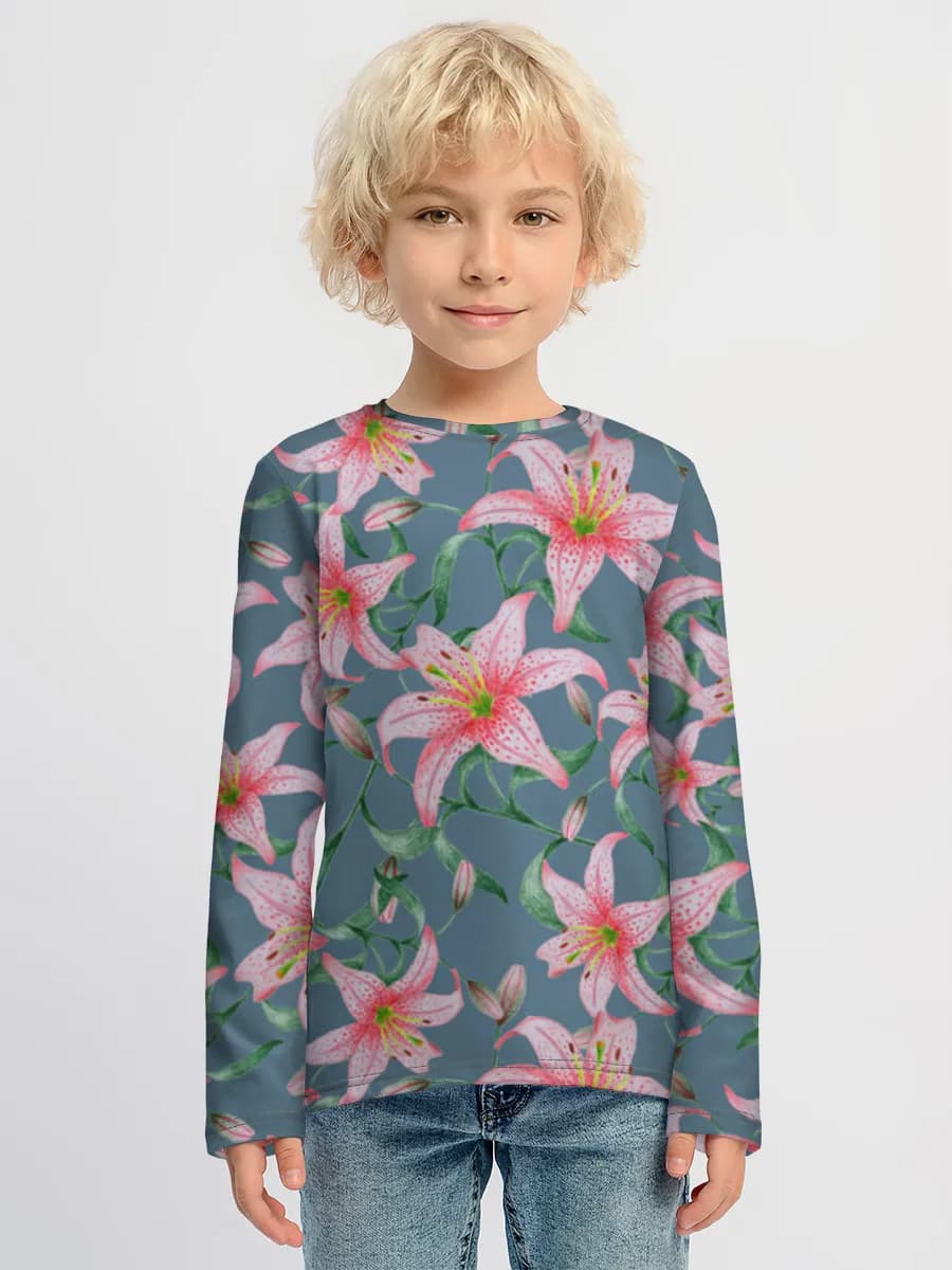 Baumwoll-Langarmshirt Jungen