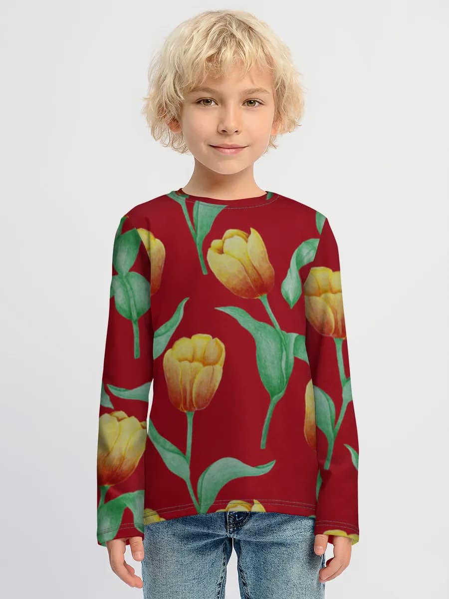 Camiseta Manga Larga de Algodón Niño